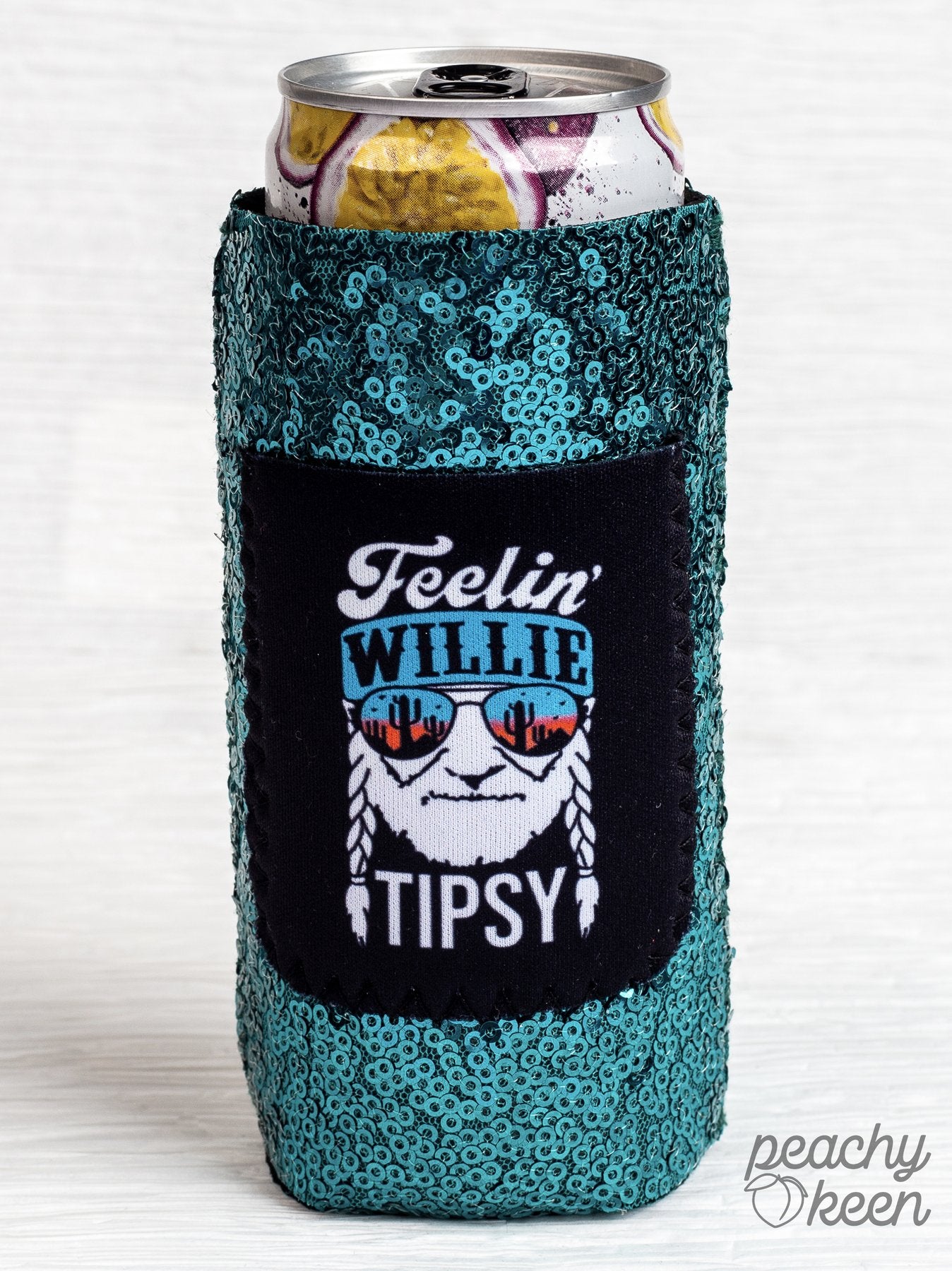 FEELIN' WILLIE TIPSY CAN COOLER FOR SLIM CAN