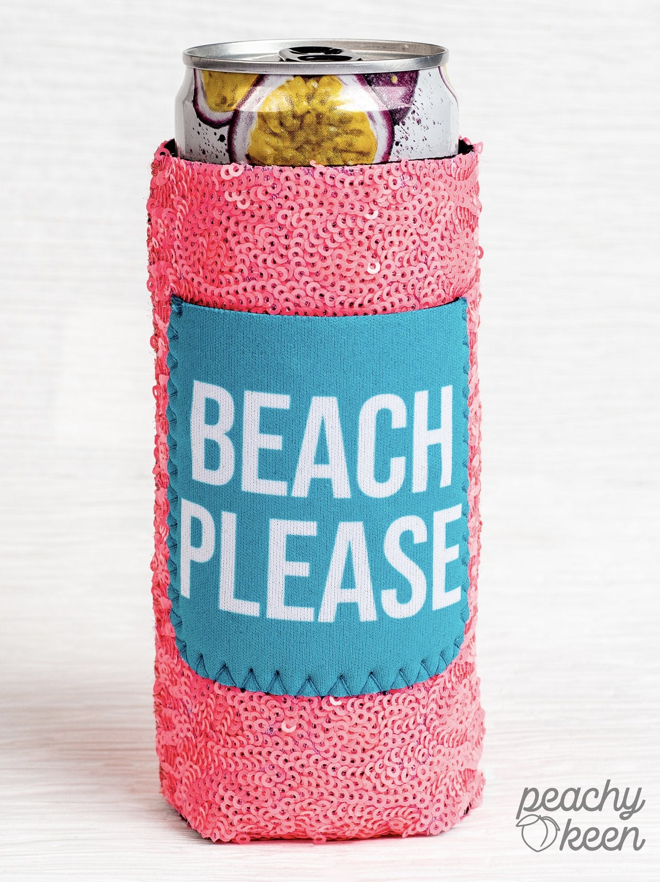 BEACH PLEASE CAN COOLER FOR SLIM CAN