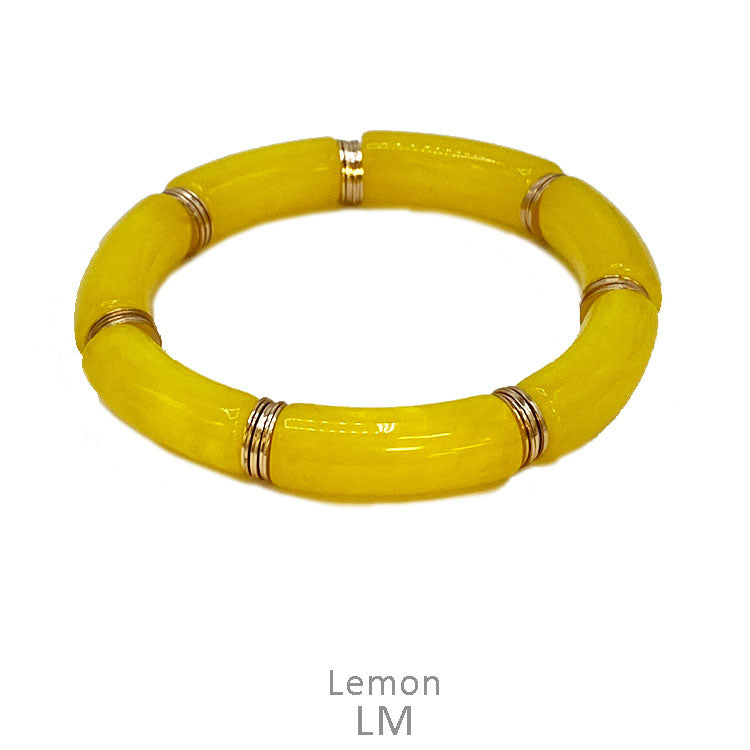 YELLOW THIN ACRYLIC BRACELET