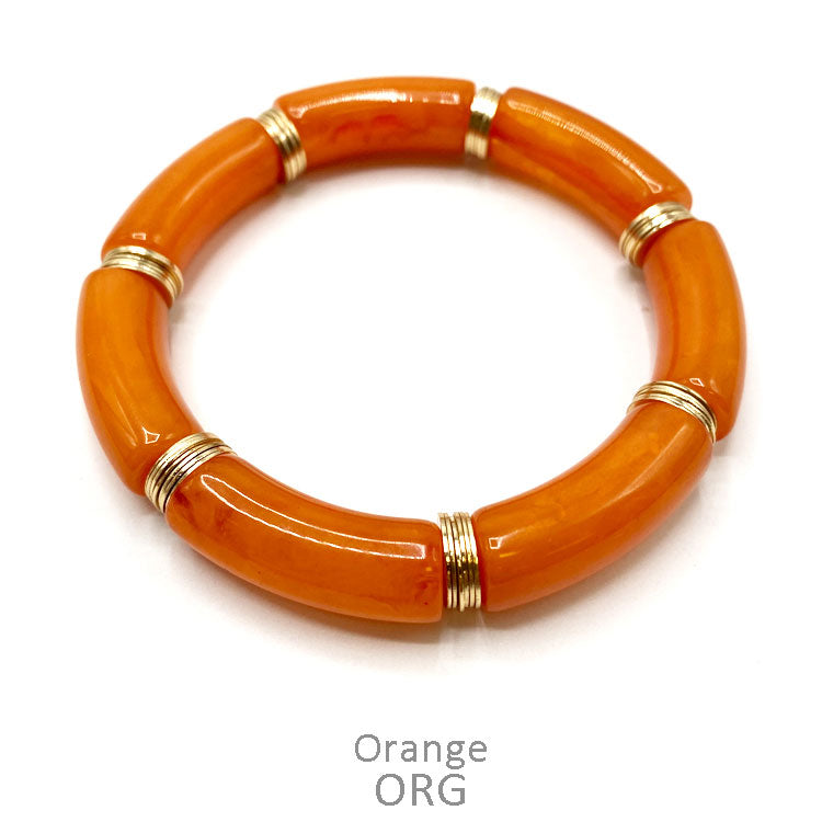 ORANGE THIN ACRYLIC BRACELET