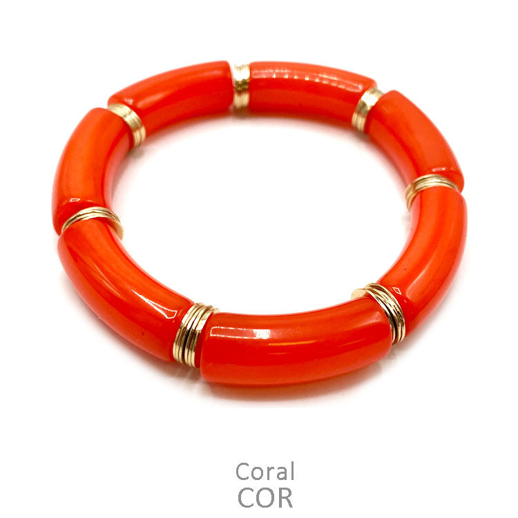 CORAL THIN ACRYLIC BRACELET