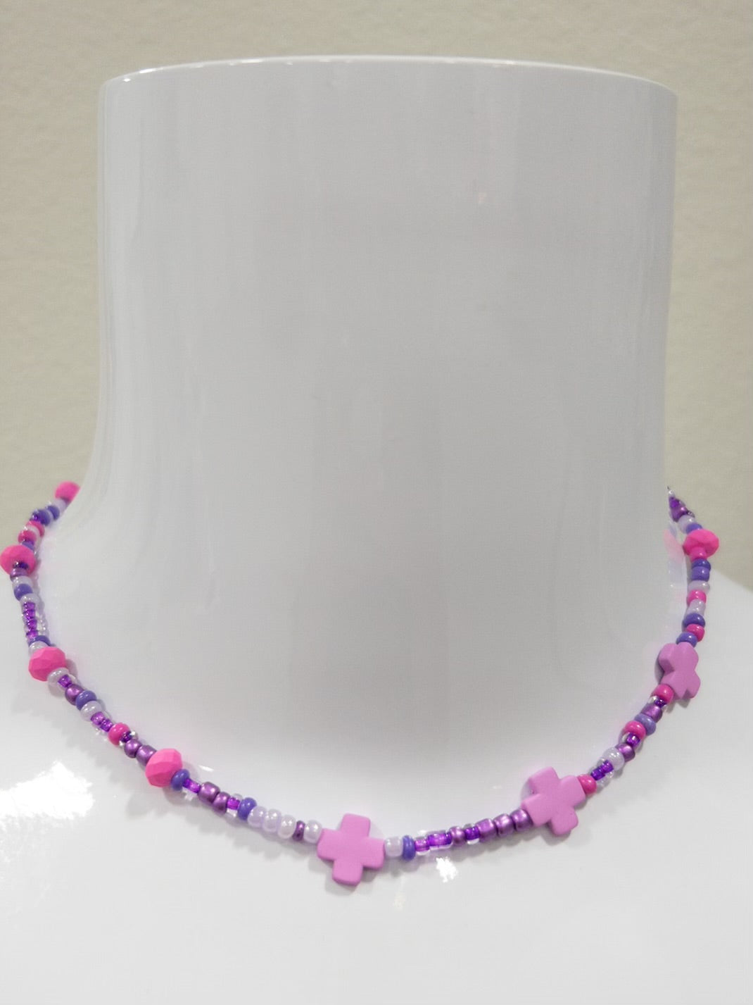 JANE MARIE KIDS! PURPLE CROSS NECKLACE 01