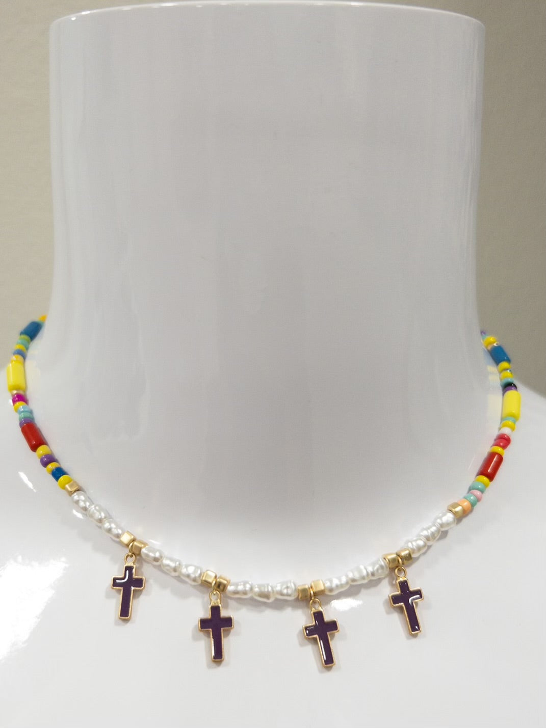 JANE MARIE KIDS! PURPLE CROSS NECKLACE 02