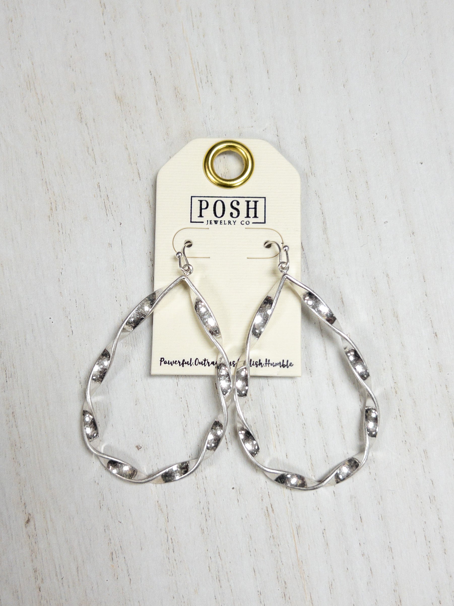 POSH SILVER TWISTED DANGLE