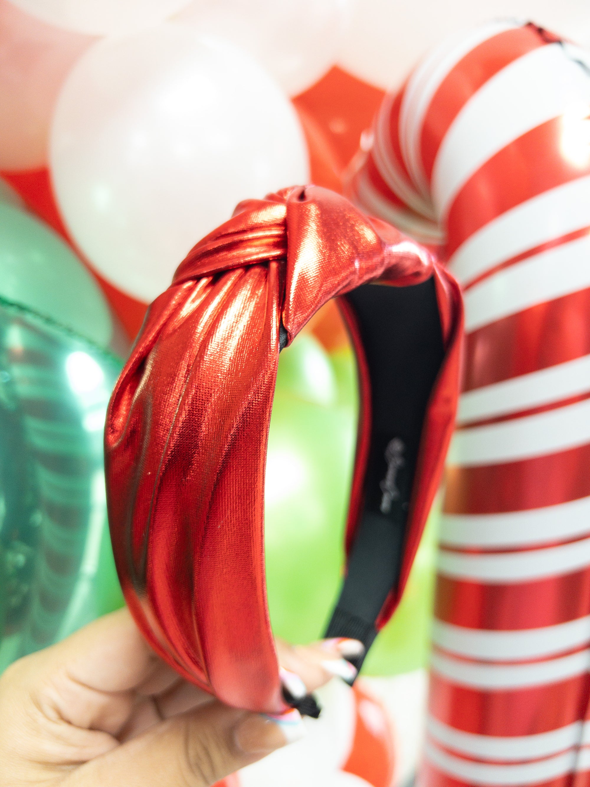 SHINY RED HEADBAND