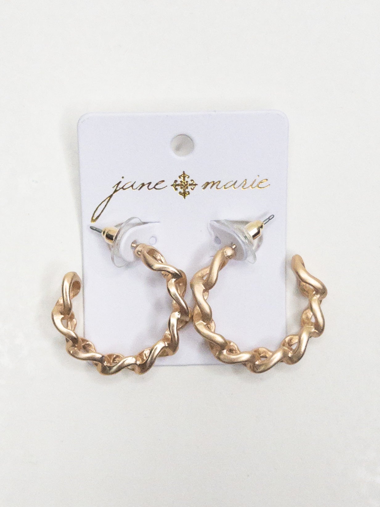 CROSS LINK JANE MARIE GOLD HOOPS