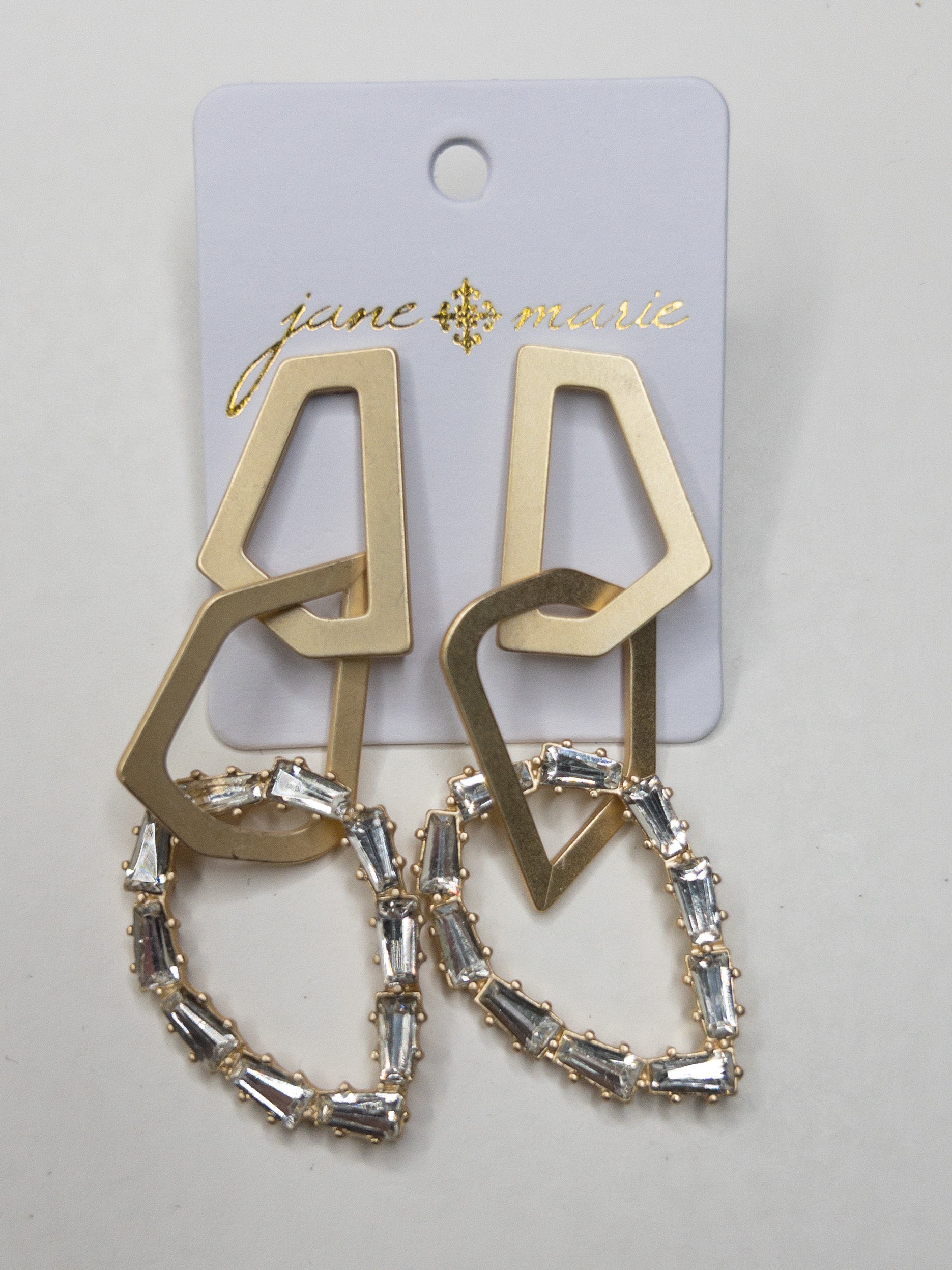 JANE MARIE GOLD 3 DROP LINK EARRINGS