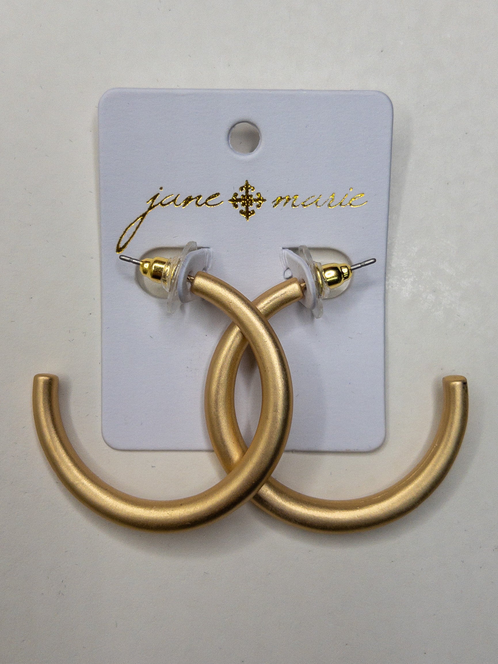 JANE MARIE CLASSIC GOLD HOOPS