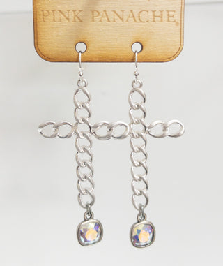 94 CROSS CIRCLE DANGLE SILVER
