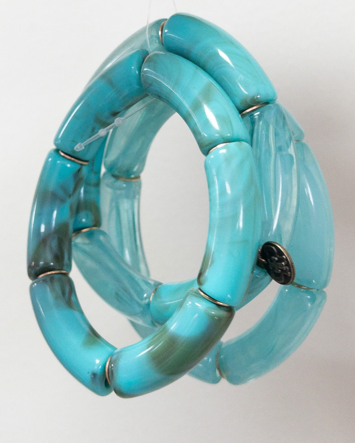 144 TEAL ACRYLIC BRACELET SET