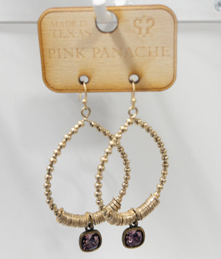 166 PLUM GOLD TEARDROP