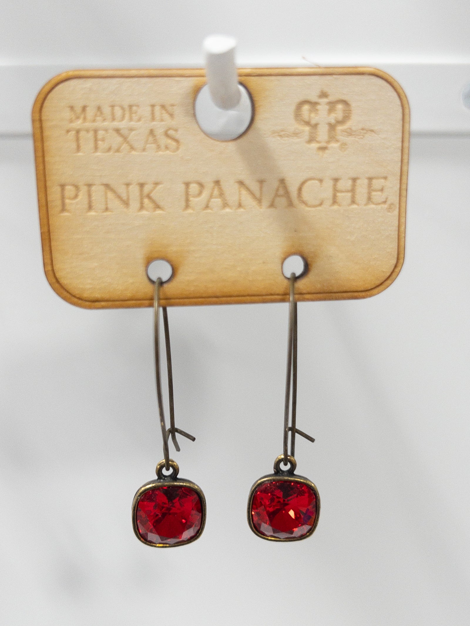 170 RUBY RED DANGLES BRONZE