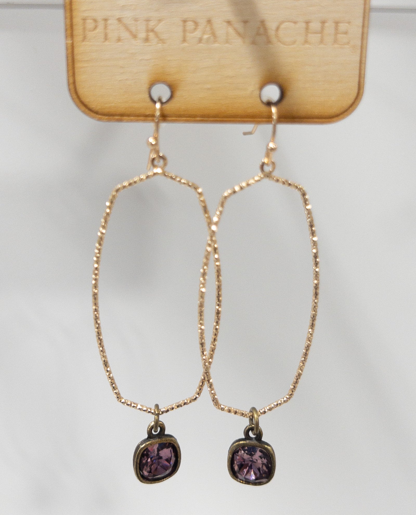 171 PLUM DANGLES GOLD