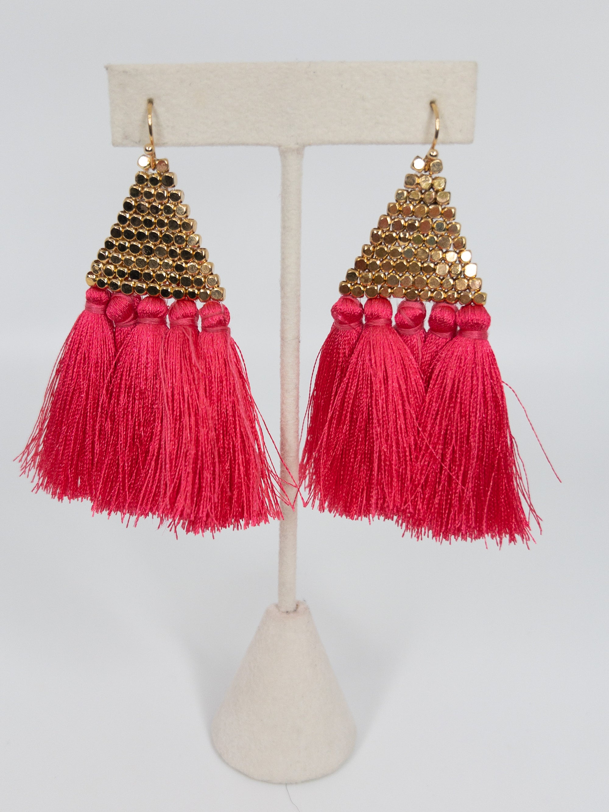 GOLD TRIANGLE FAN DANGLES