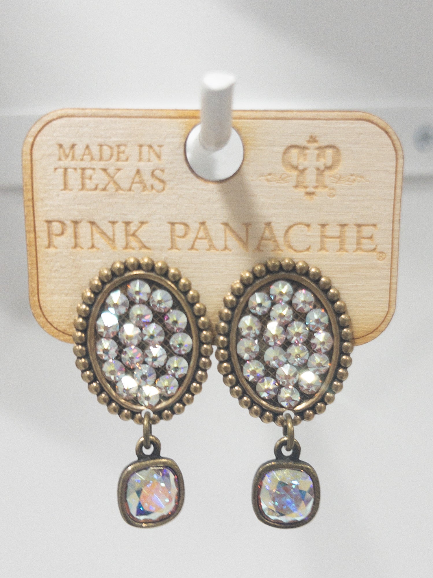 PINK PANACHE 187 BRONZE RHINESTONE W GEM STUD