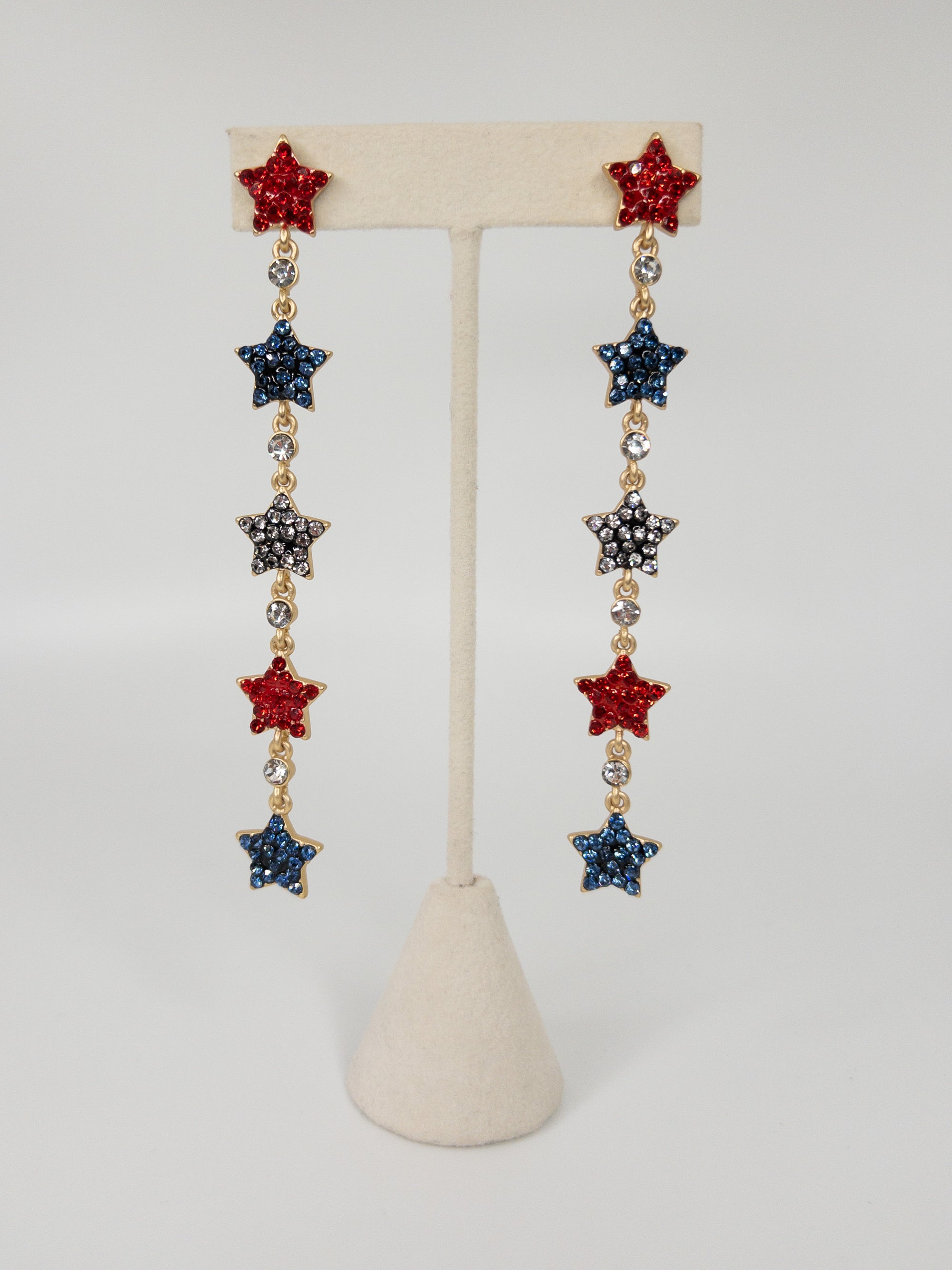 PATRIOTIC LONG DANGLES JANE MARIE