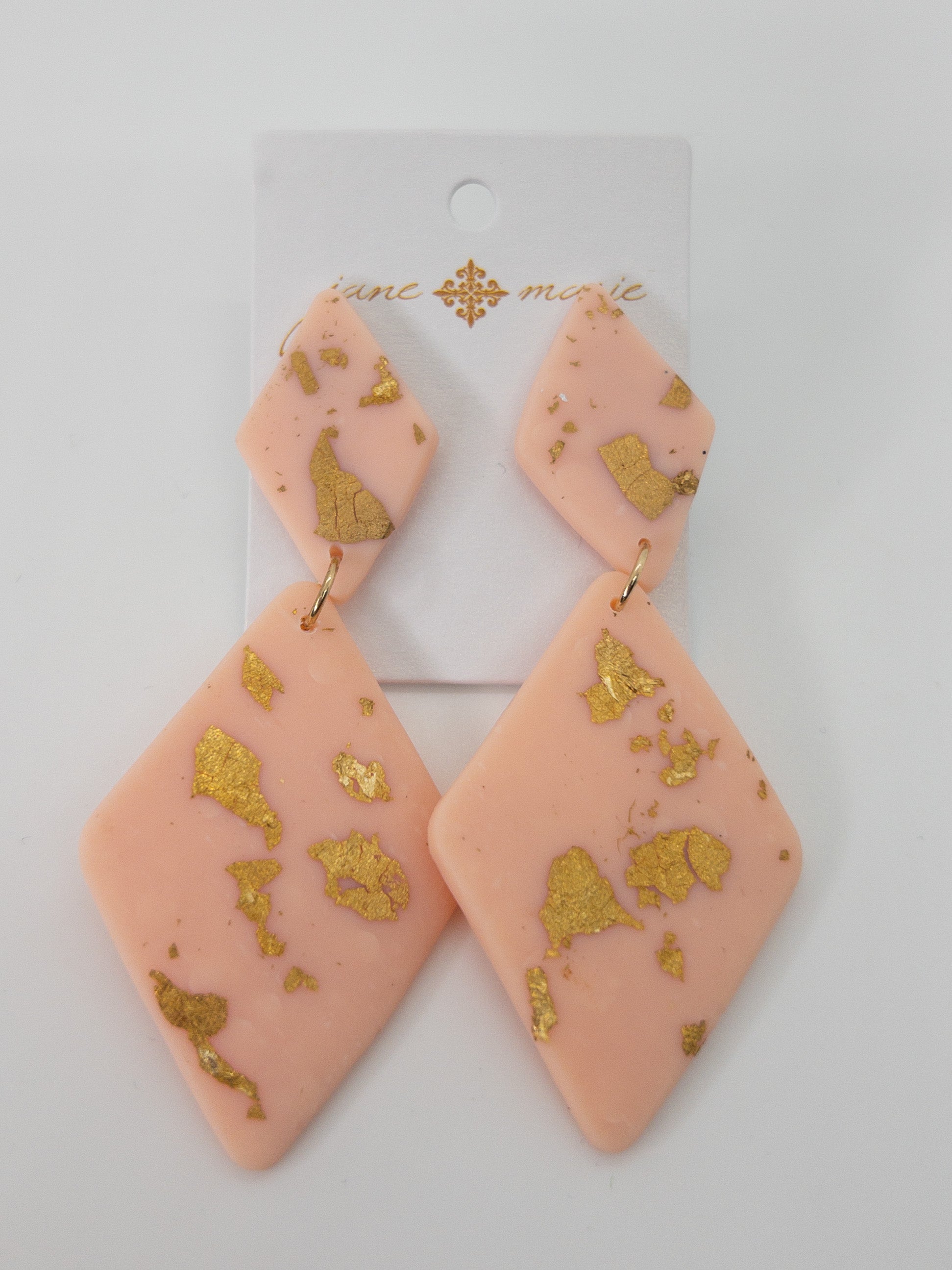 PINK GOLD FOIL 2 TIER DANGLES