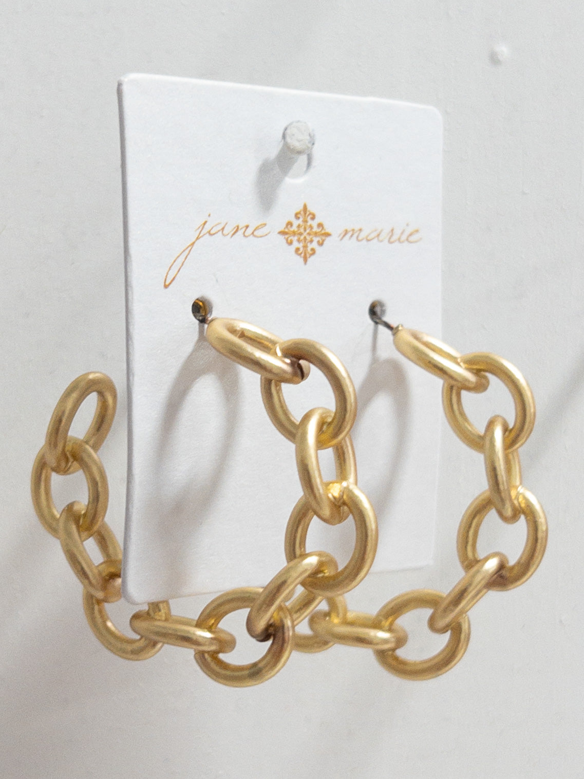 JANE MARIE LINK CHAIN HOOPS