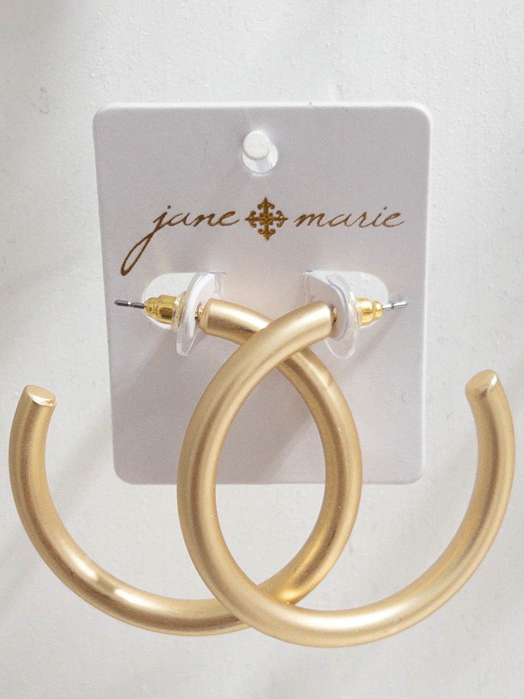 JANE MARIE CLASSIC MD GOLD HOOPS