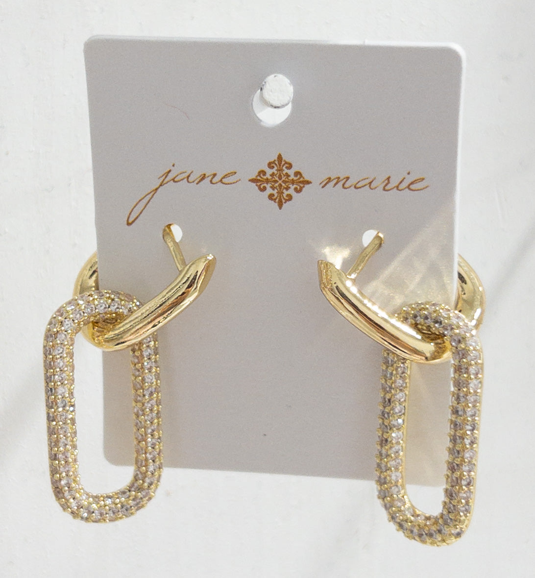 JANE MARIE 2 LINK RHINESTONE DROP