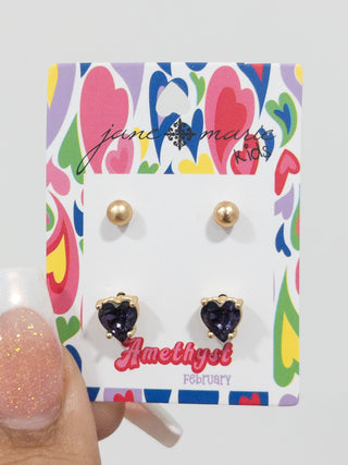 JANE MARIE KIDS! BIRTHSTONE STUD PACK