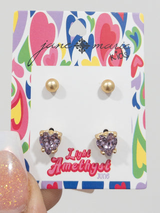 JANE MARIE KIDS! BIRTHSTONE STUD PACK