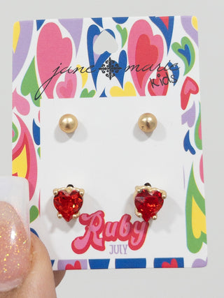 JANE MARIE KIDS! BIRTHSTONE STUD PACK