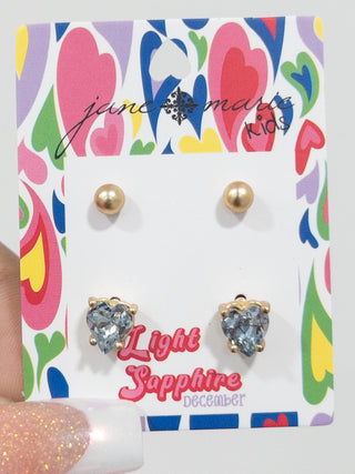 JANE MARIE KIDS! BIRTHSTONE STUD PACK