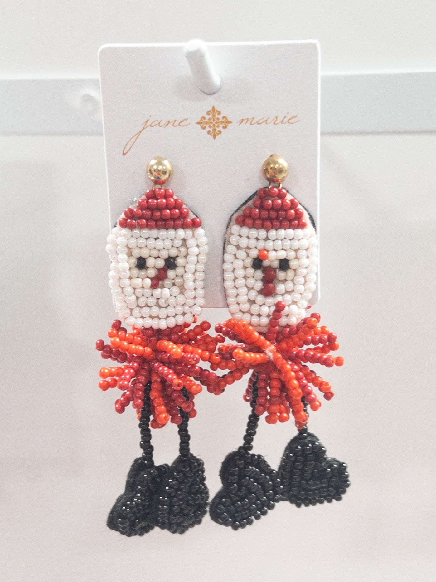 SANTA CLAUSE BEADED DANGLES JANE MARIE