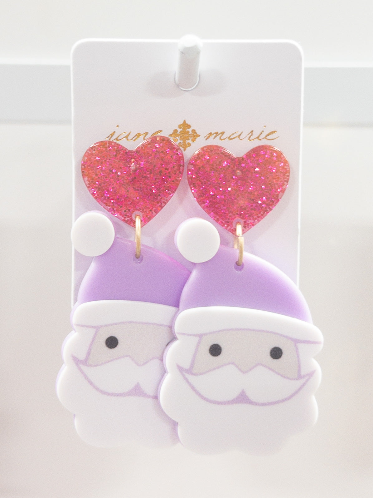 PURPLE SANTA HEART POST JANE MARIE