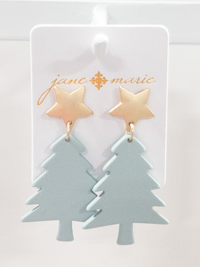 GOLD STAR POST GREY BLUE TREE JANE MARIE