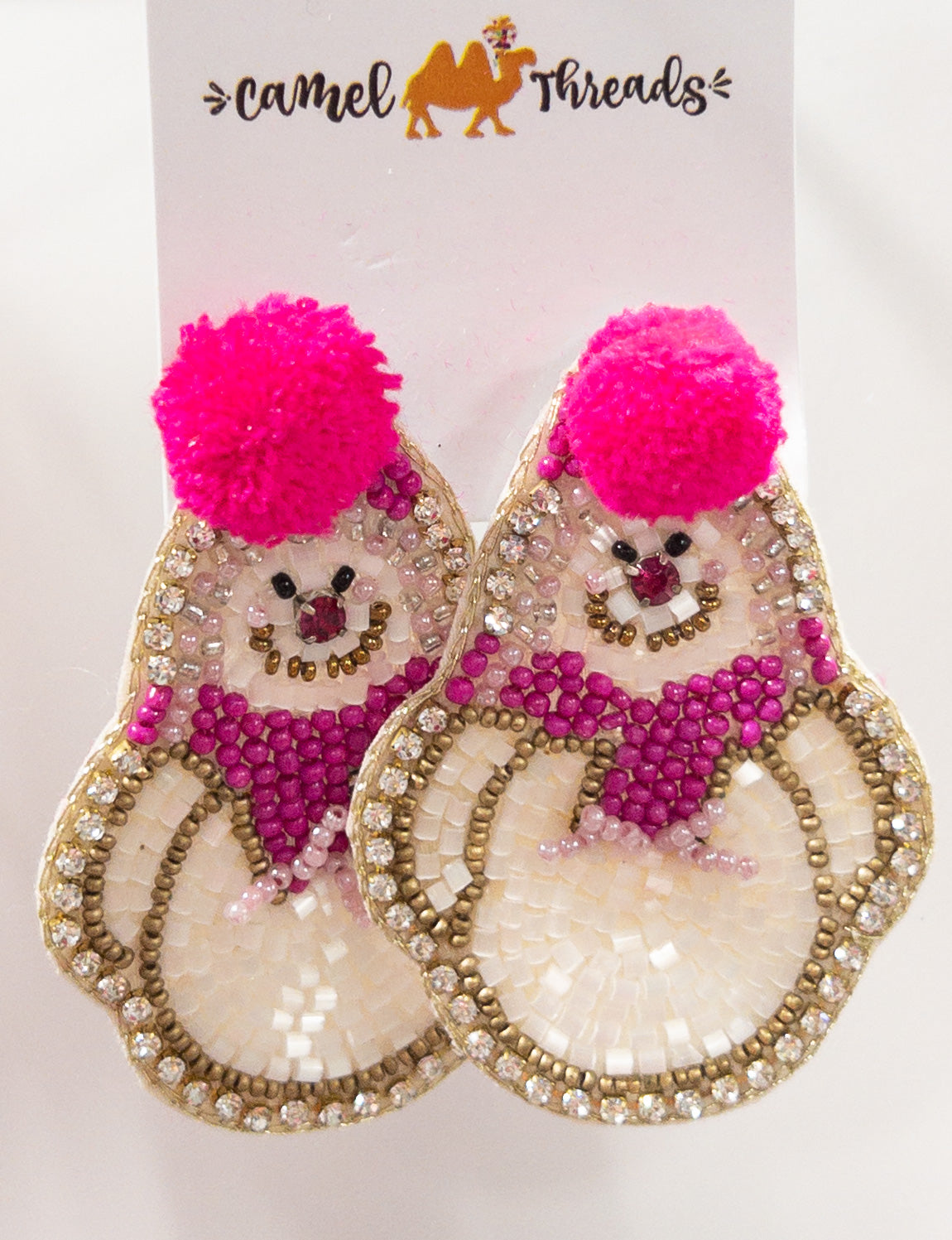 PINK PUFF SNOWMAN CAMEL THREADS