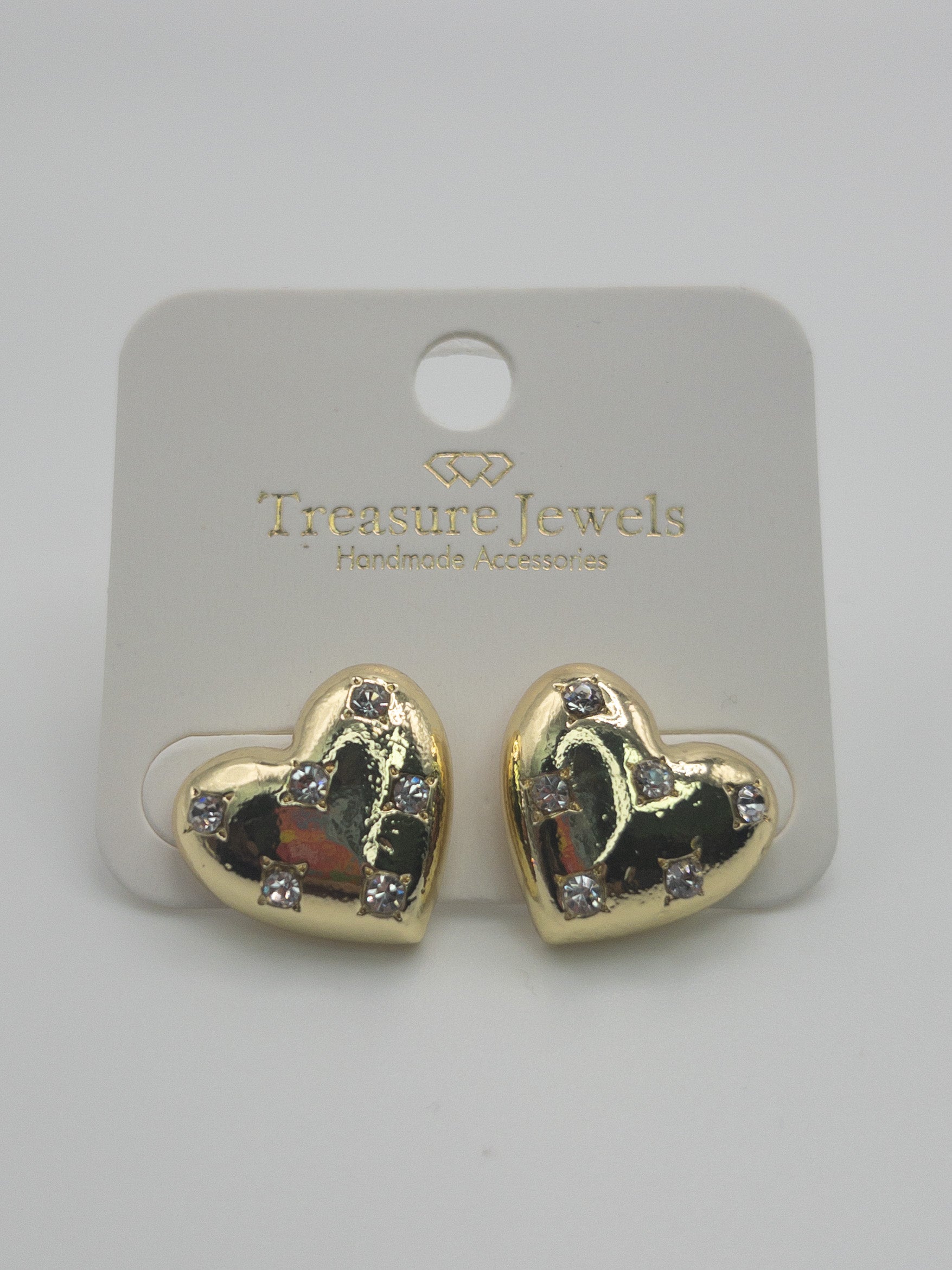 CRYSTAL HEART TREASURE JEWEL EARRINGS