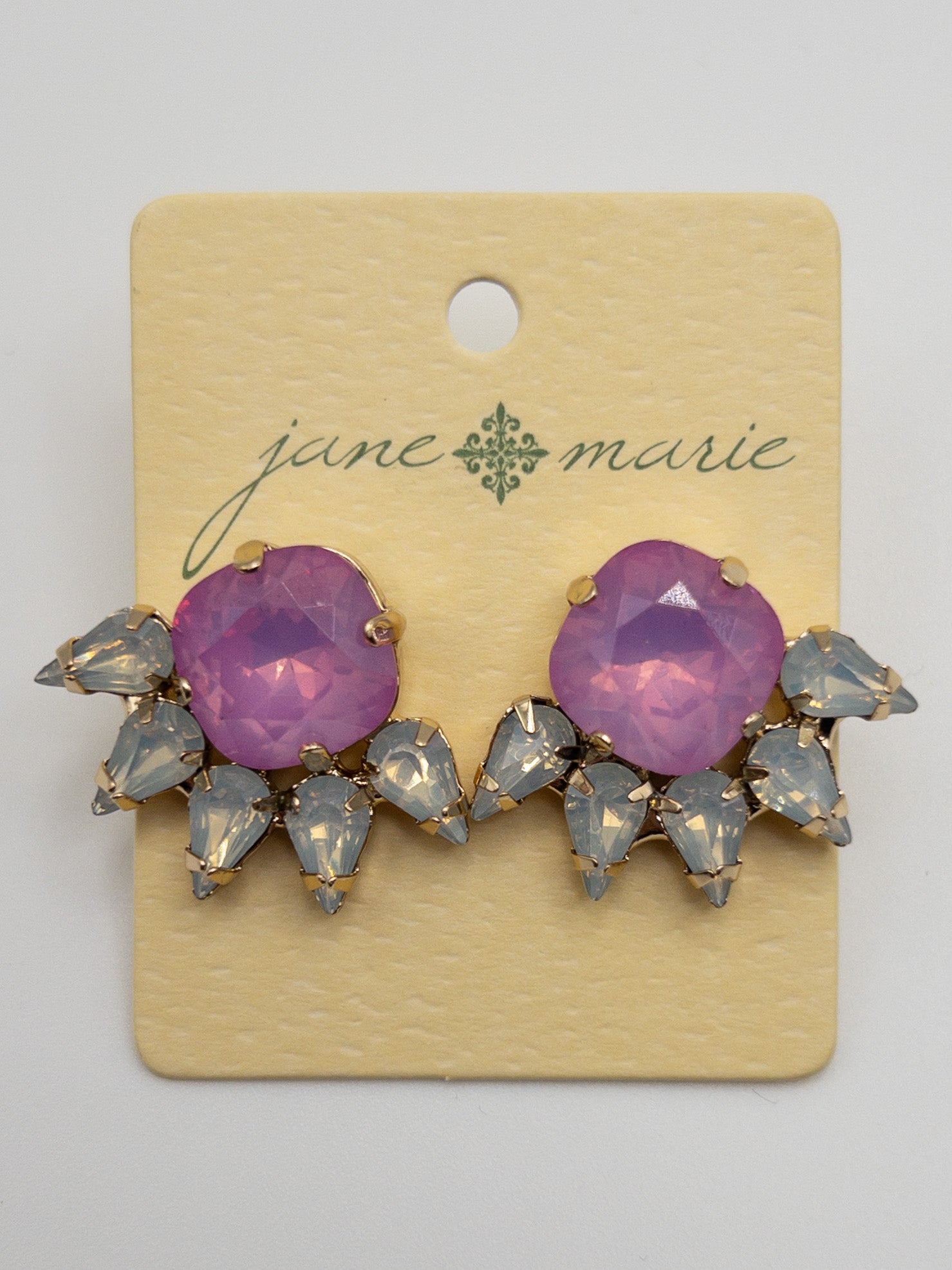 JANE MARIE CIRCLE SPEAR STUDS