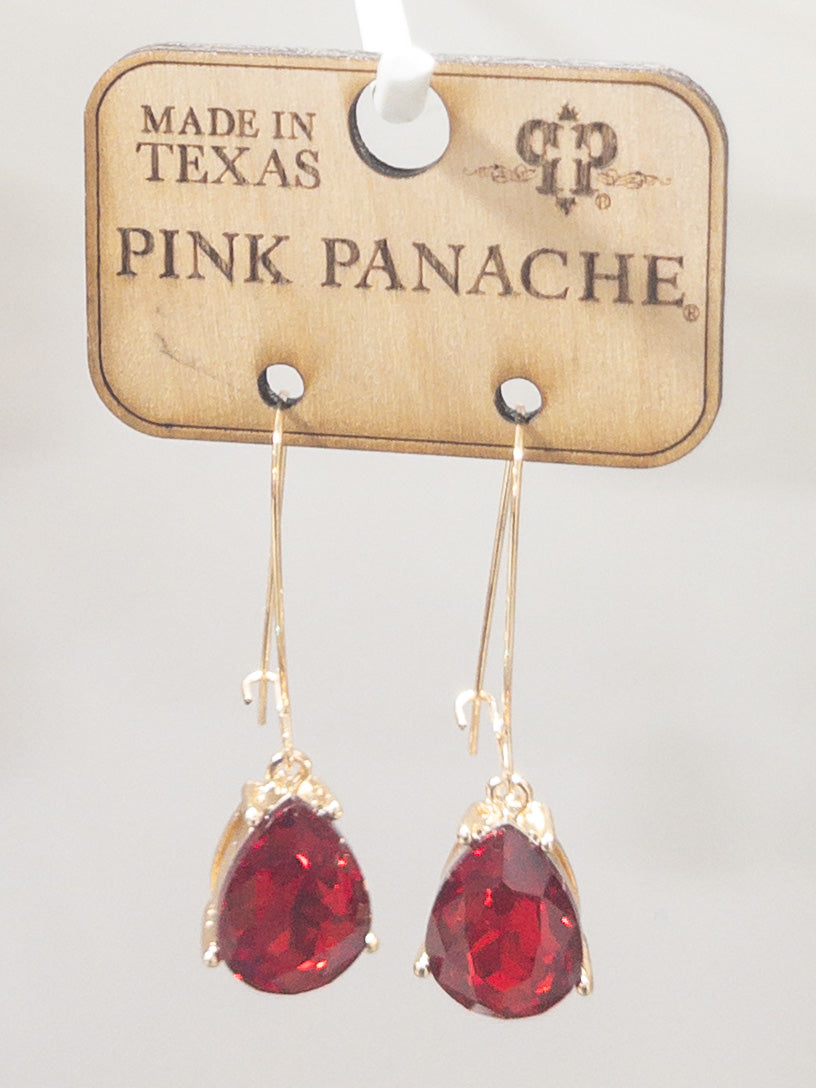 235 PP RED TEARDROP GOLD TRIM