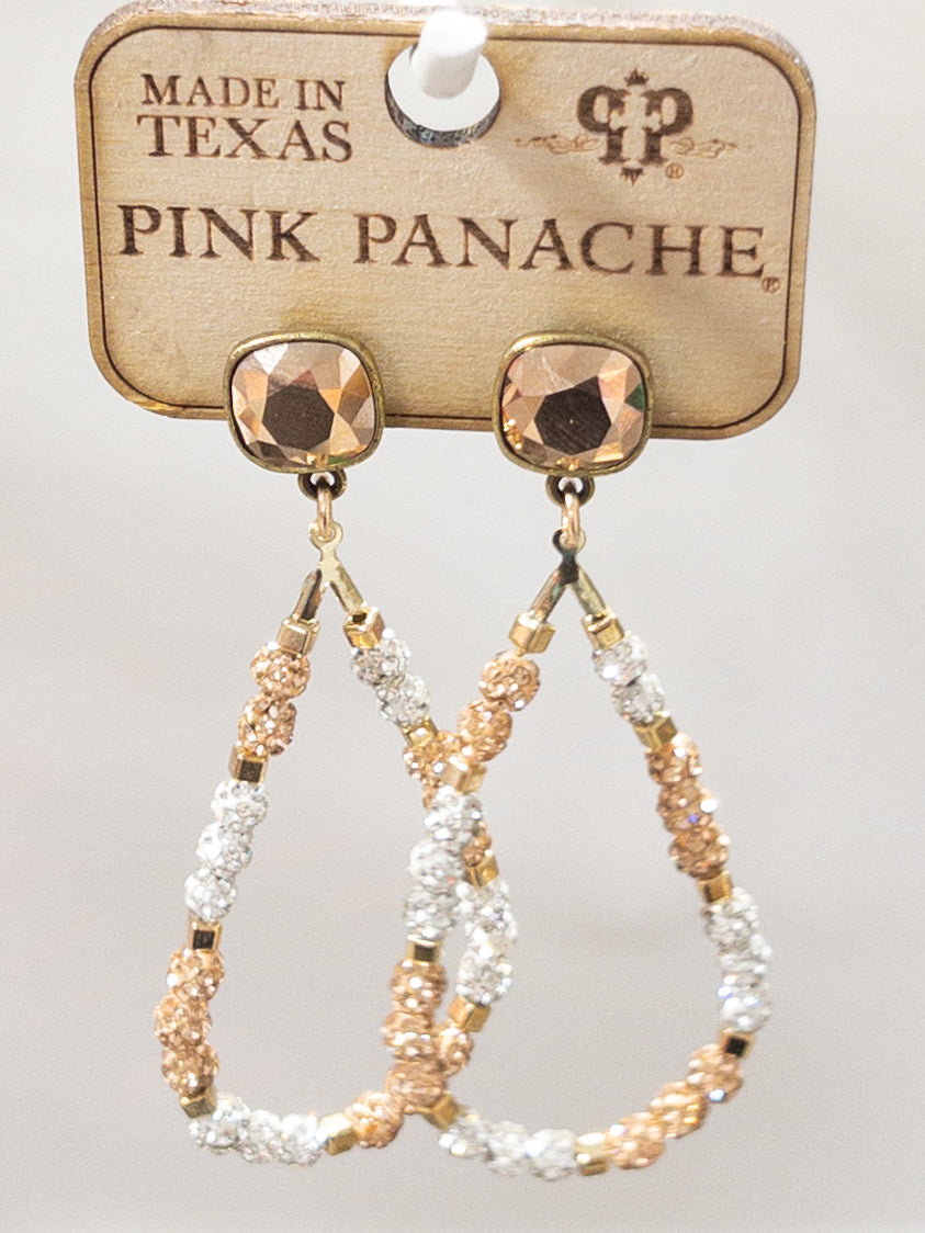 272 PP BRONZE GEM RHINESTONE DANGLE