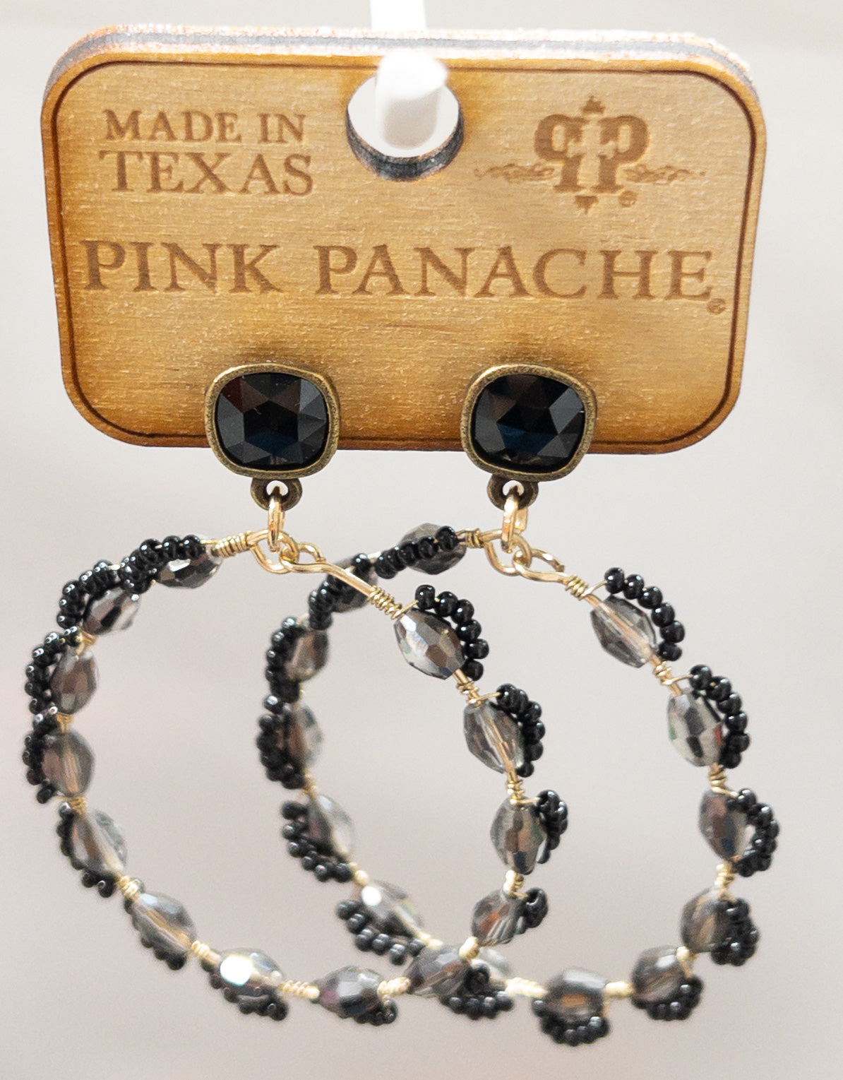 277 PP BLACK GEM CIRCLE W BEAD