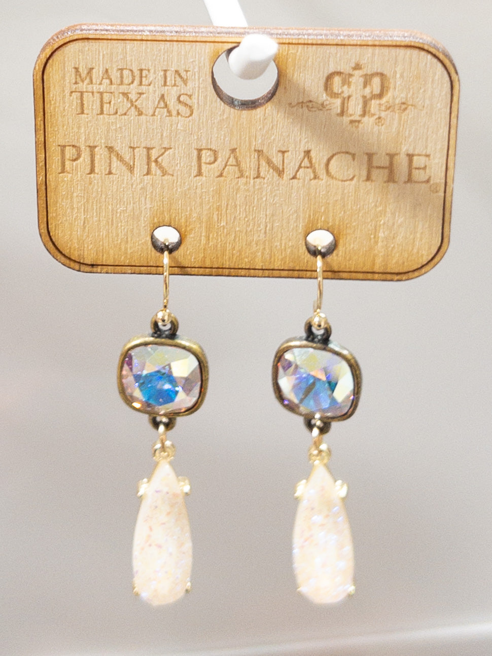 276 PP IRIDESCENT GEM TEARDROPS