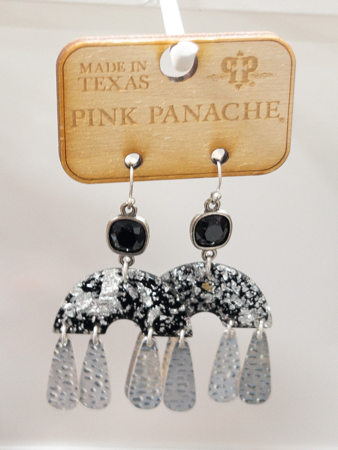 279 PP SILVER BLACK UMBRELLA DANGLE