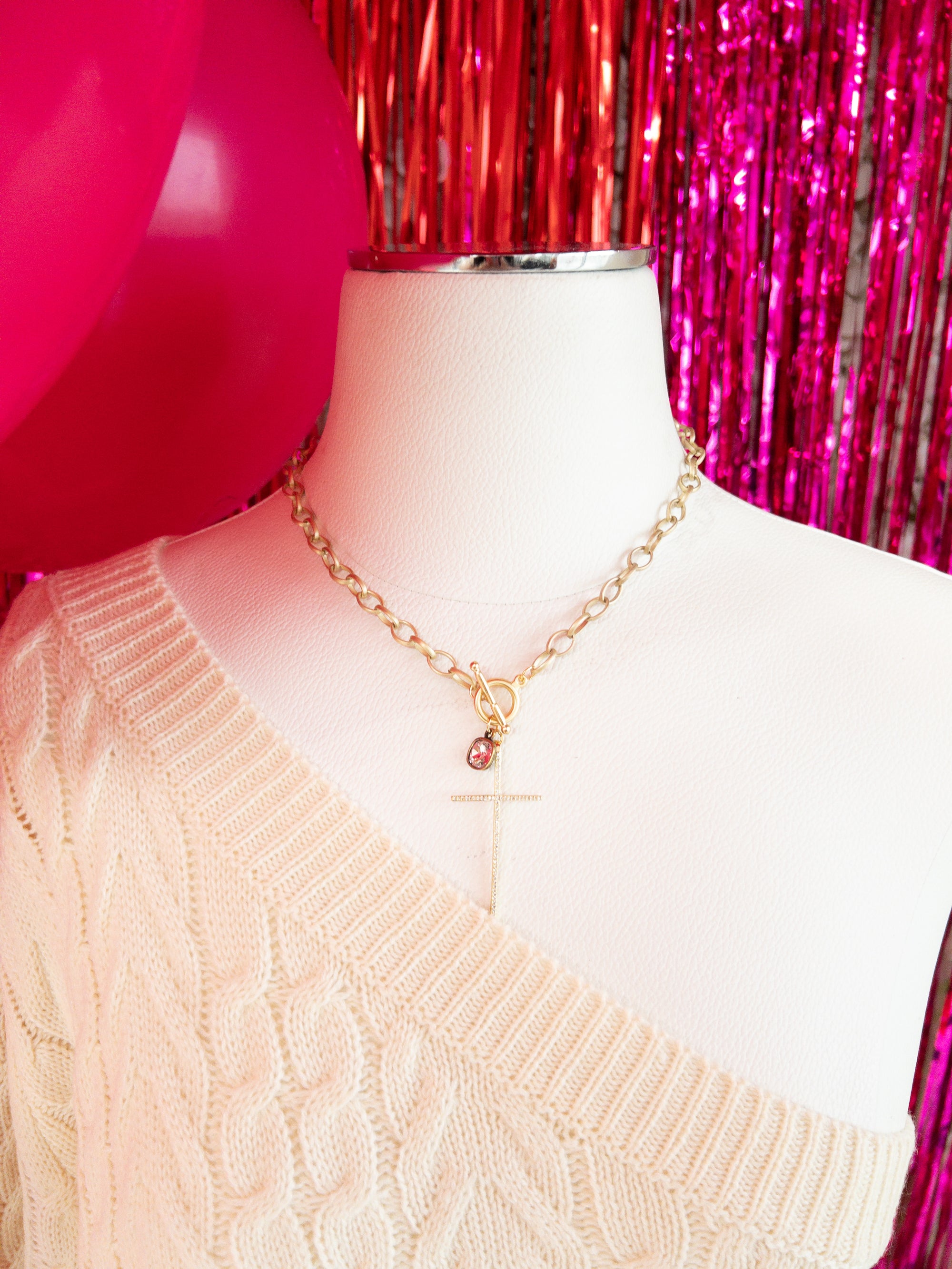 FAITH PINK PANACHE NECKLACE