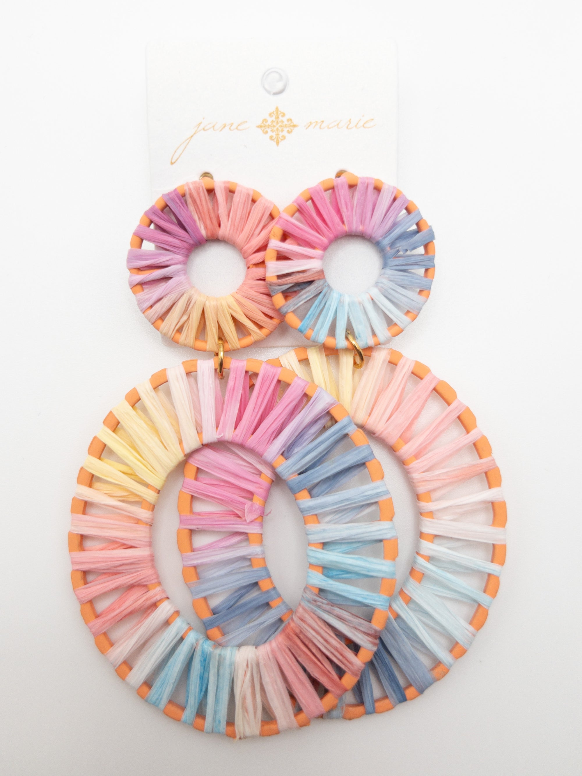 PASTEL VACAY CIRCLES LG JANE MARIE EARRINGS