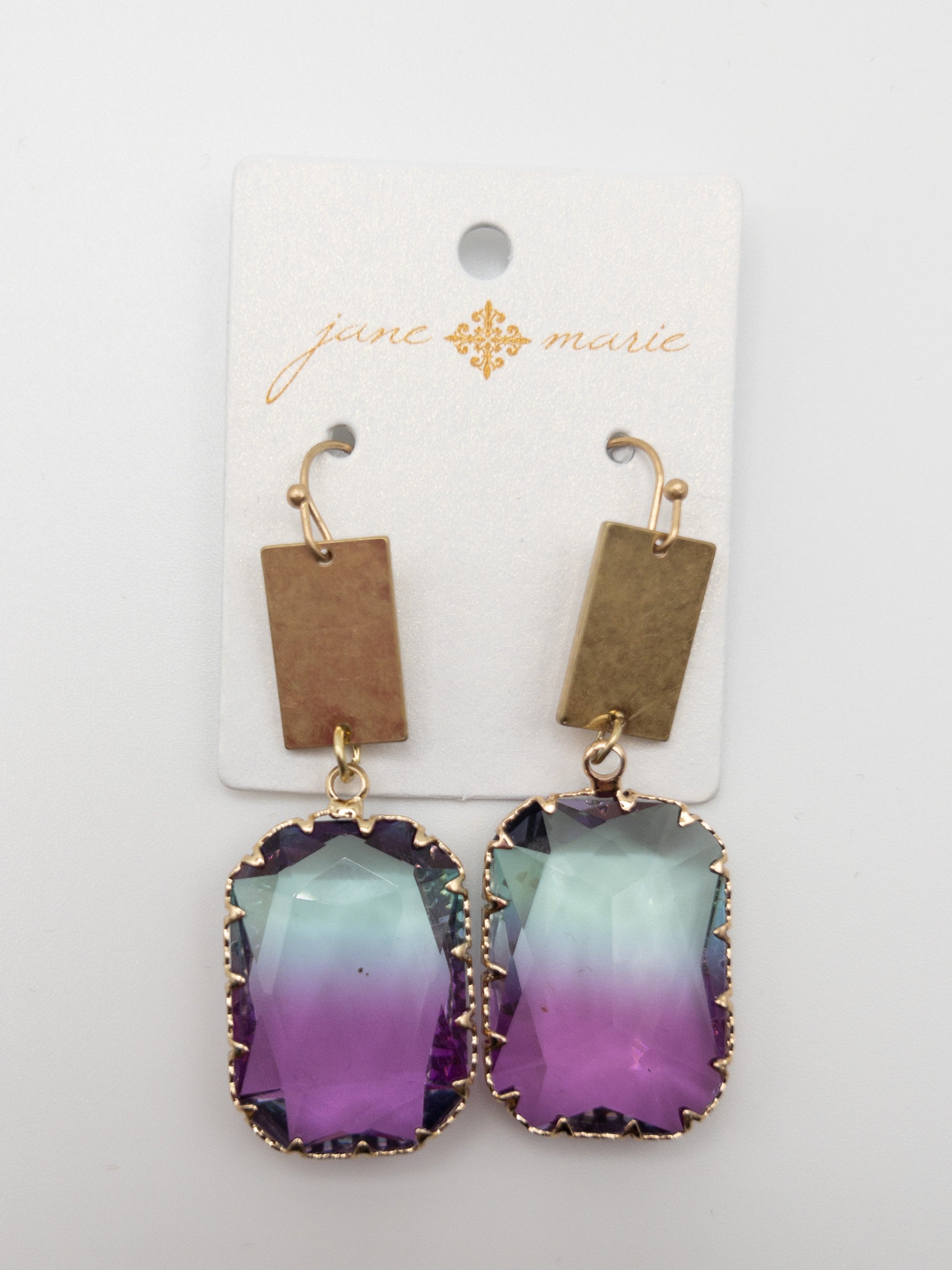 JANE MARIE BLUE PURPLE OMBRE DANGLES