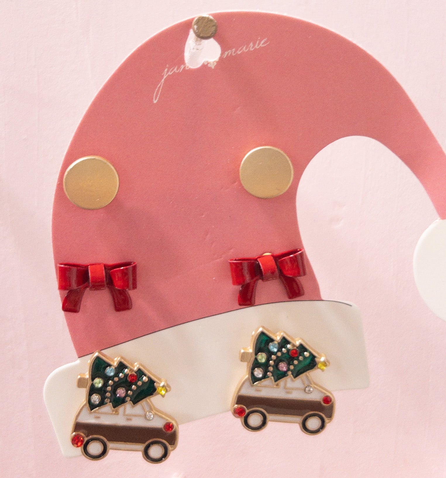 JANE MARIE KIDS CHRISTMAS TREE CAR STUD PACK