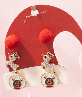 JANE MARIE KIDS REINDEER STUD PACK