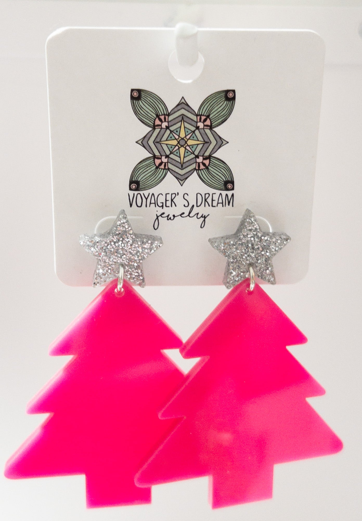 HOT PINK STAR POST TREE VOYAGER'S DREAM JEWELRY