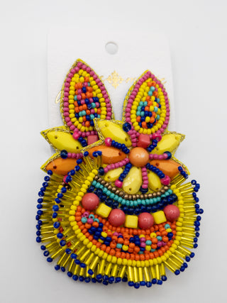 JANE MARIE BEADED EARRINGS MULTI COLORFUL POST