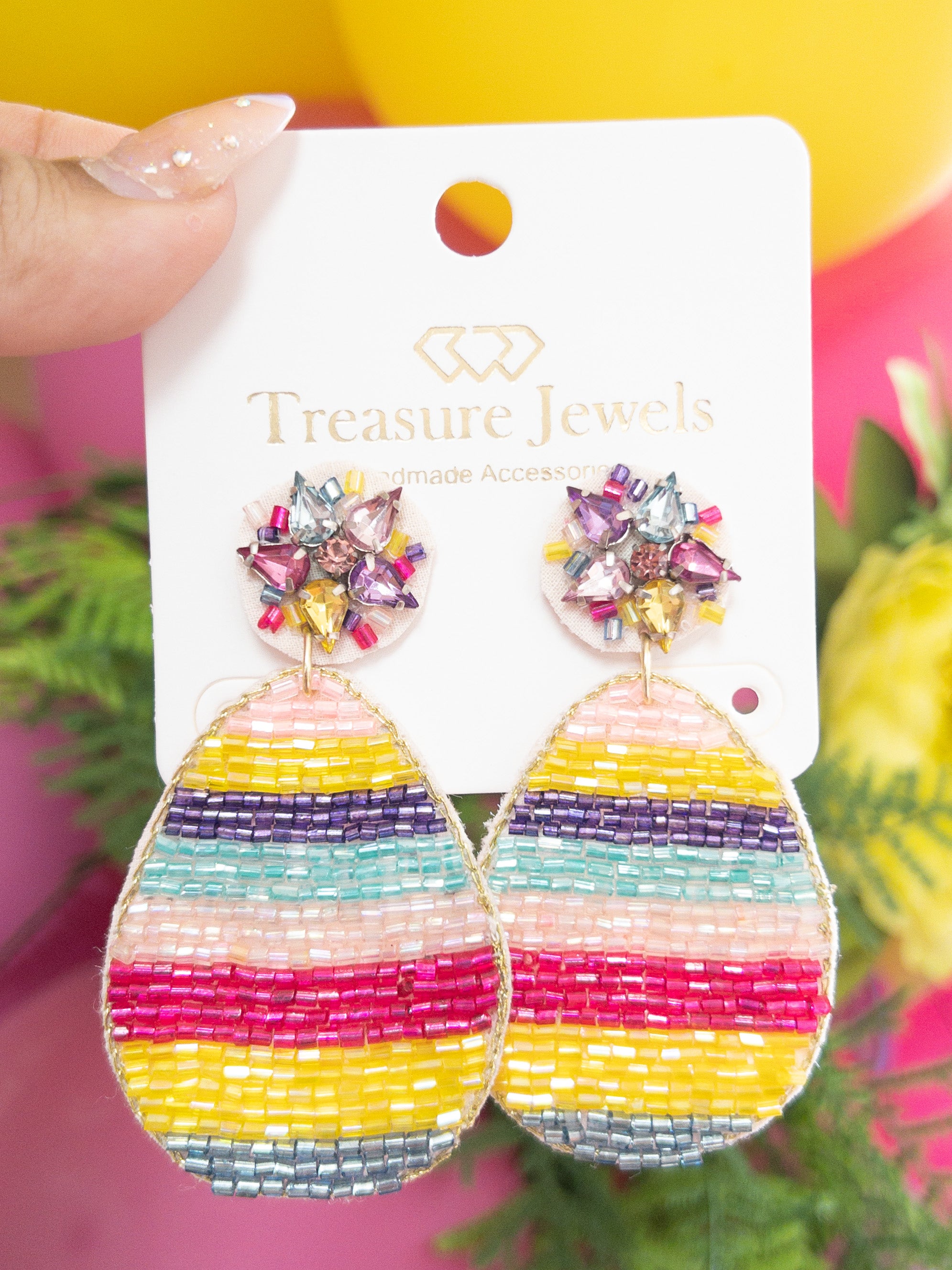 MULTI EASTER EGG TREASURE JEWELS DANGLES