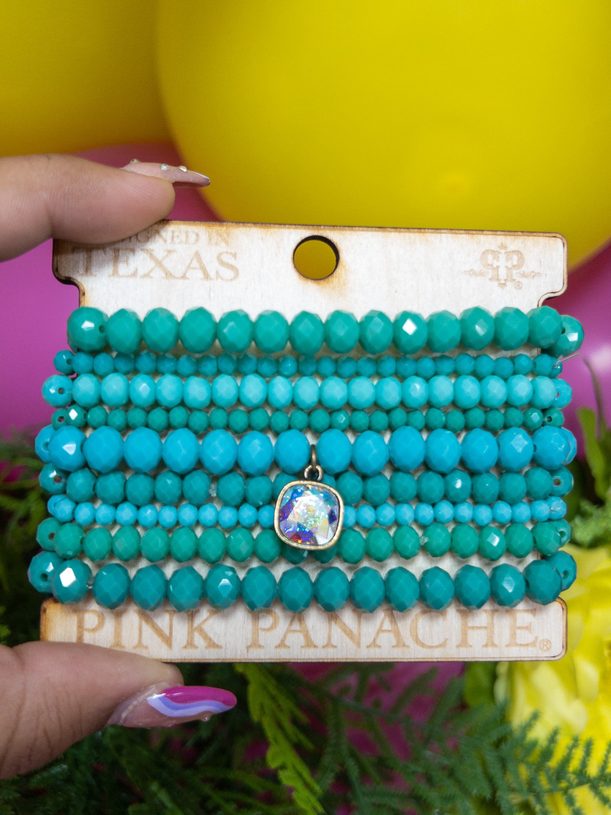 CLASSIC TEAL PINK PANACHE BRACELET SET