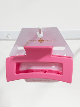 JANE MARIE RECTANGLE HAIR CLIP PINK