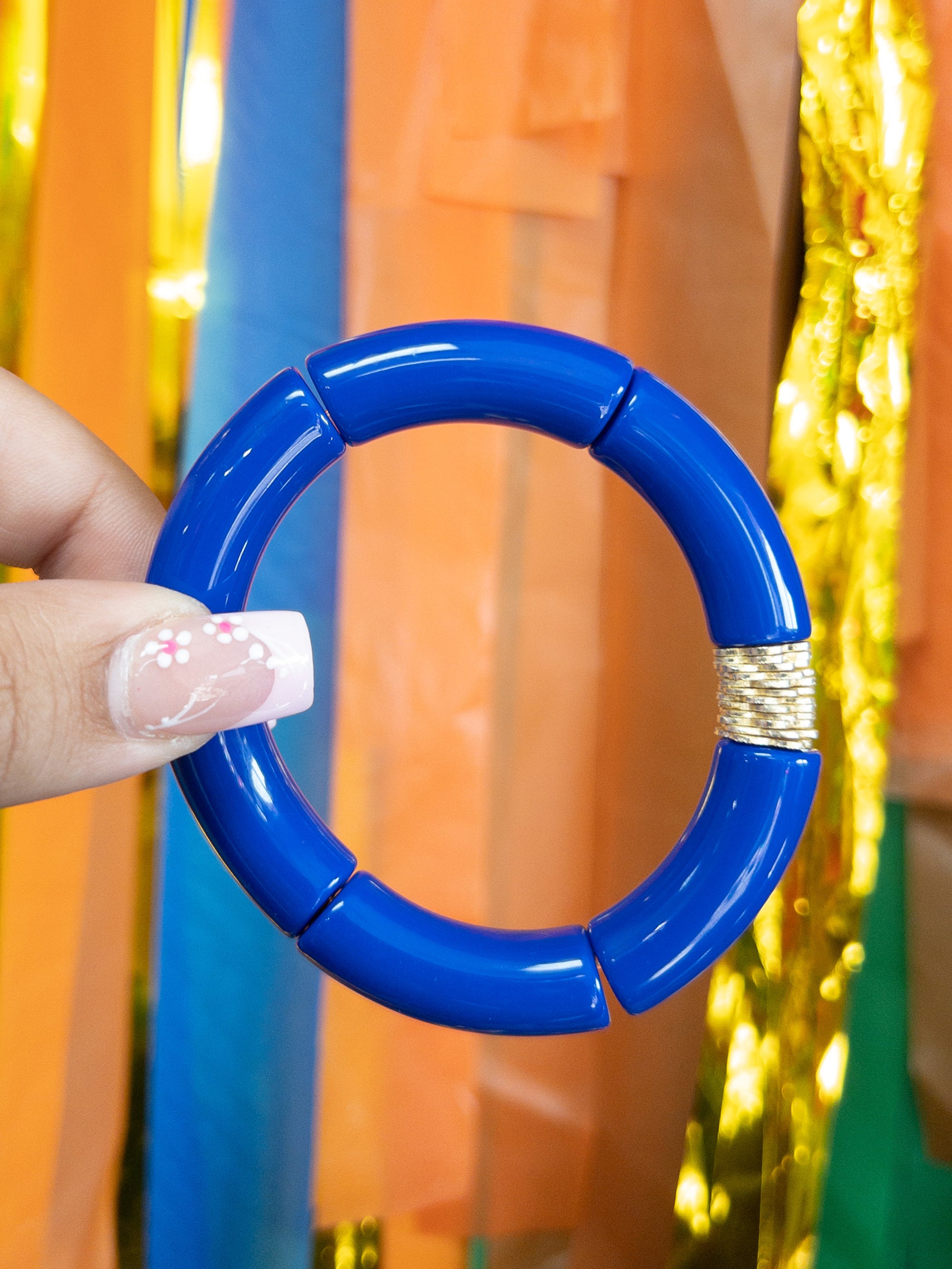 ROYAL BLUE ACRYLIC BRACELET